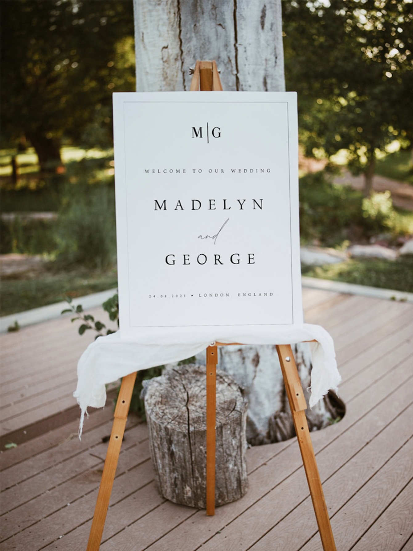 Wedding Welcome Sign Modern Wedding Signage